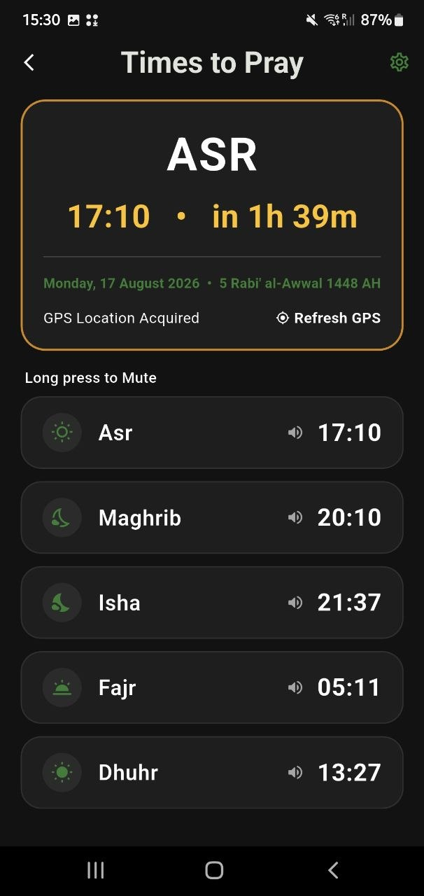 Times to Pray